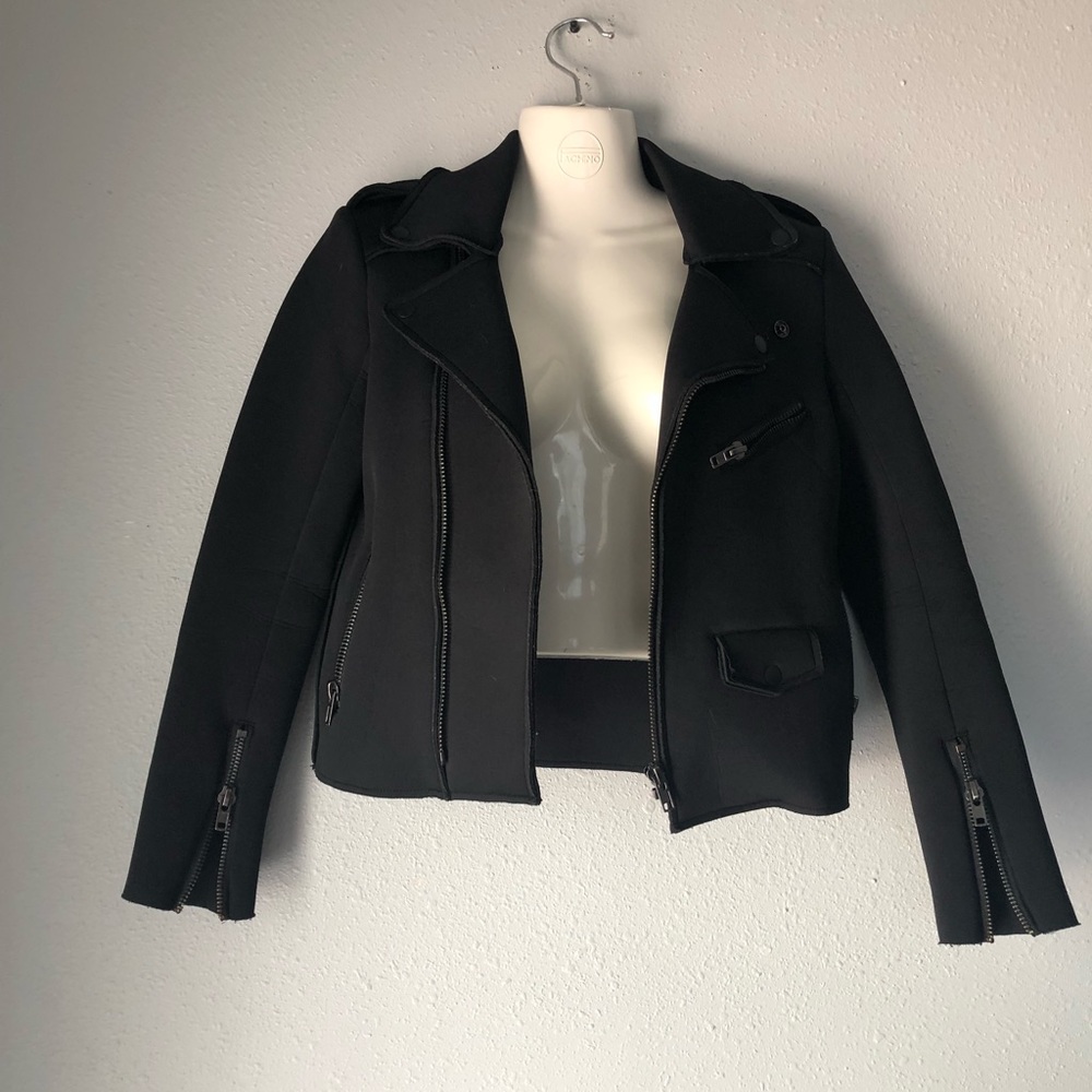 UNIF Neoprene Black Moto Jacket